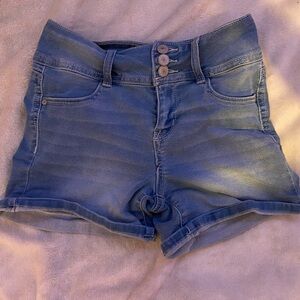 Light Blue WallFlower Stretchy Denim Shorts